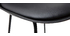 Tabourets de bar design noirs pieds métal 65 cm (lot de 2) FRANZ