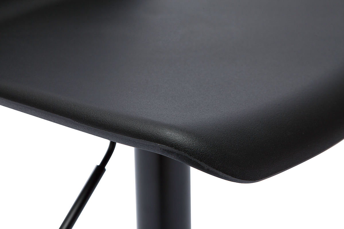 Tabourets de bar design r�glables noirs 360� (lot de 2) KRONOS