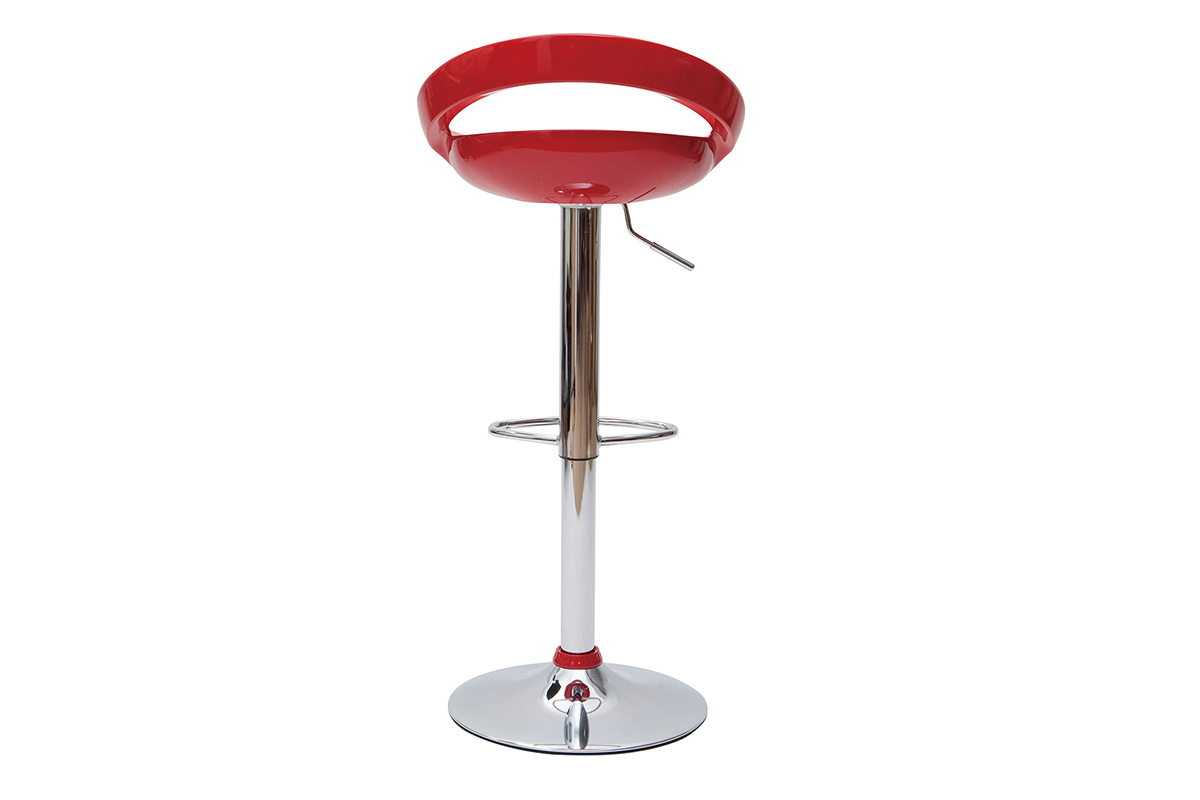 Tabourets de bar design rouges COMET (lot de 2)