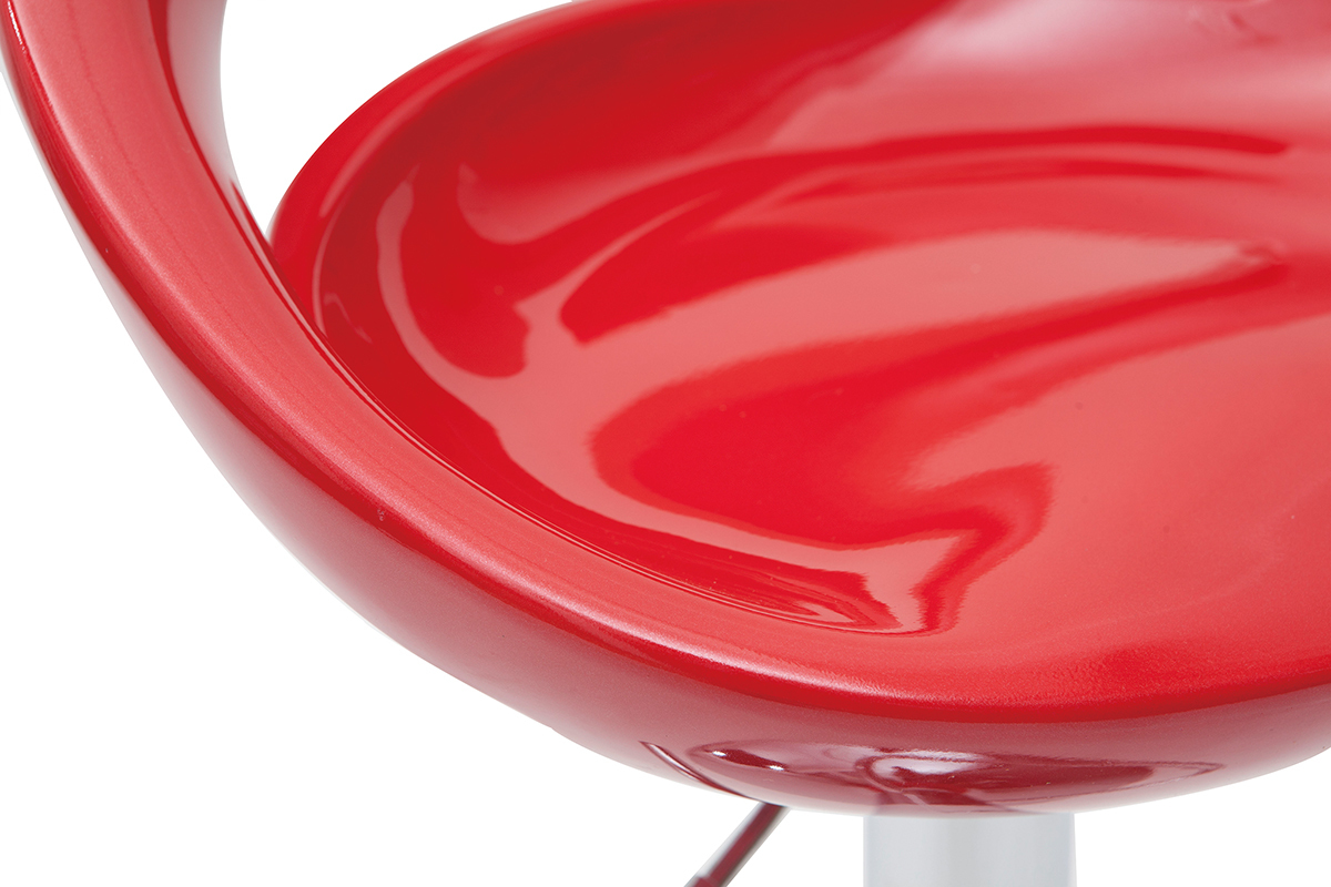 Tabourets de bar design rouges COMET (lot de 2)