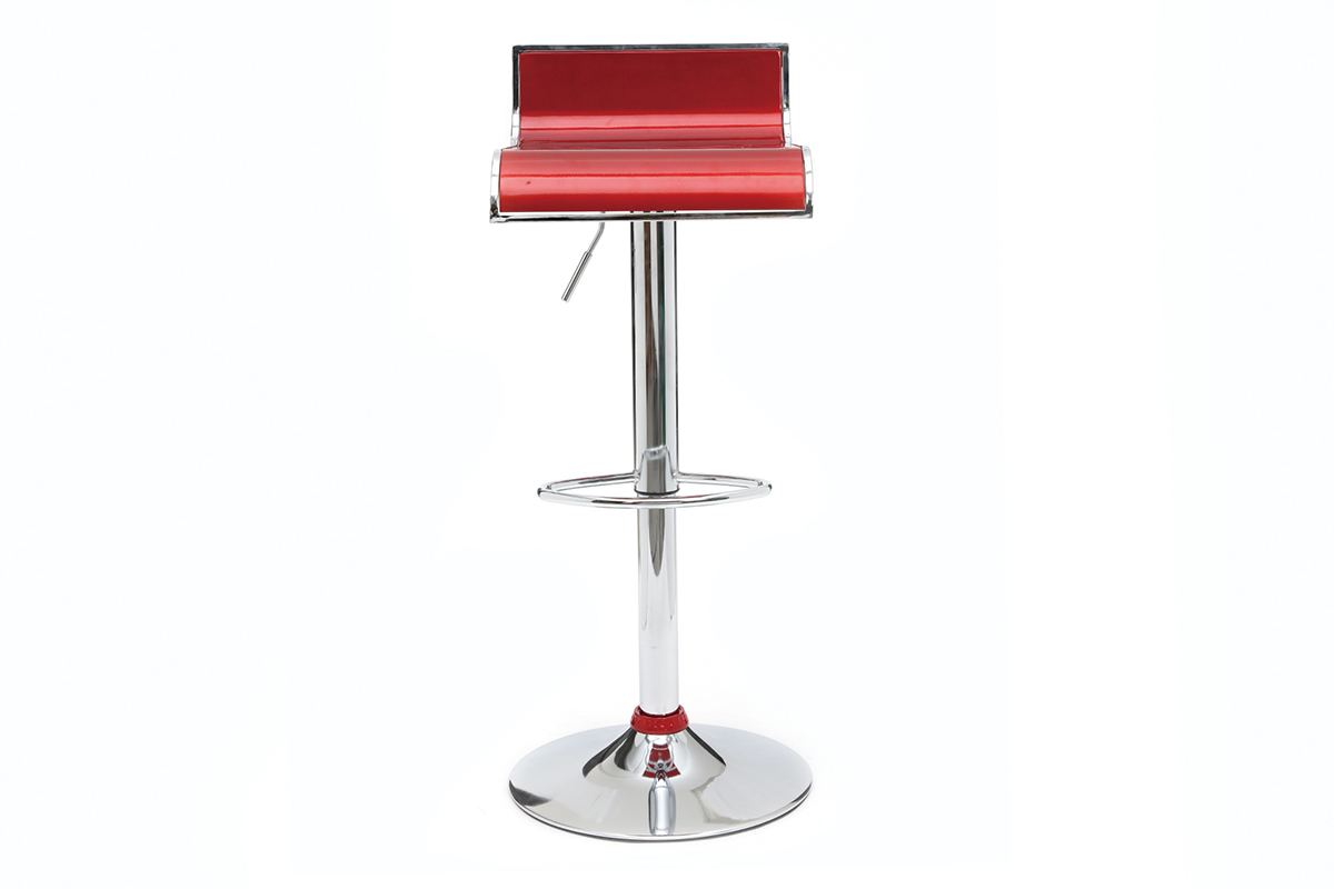Tabourets de bar design rouges WAVES (lot de 2)