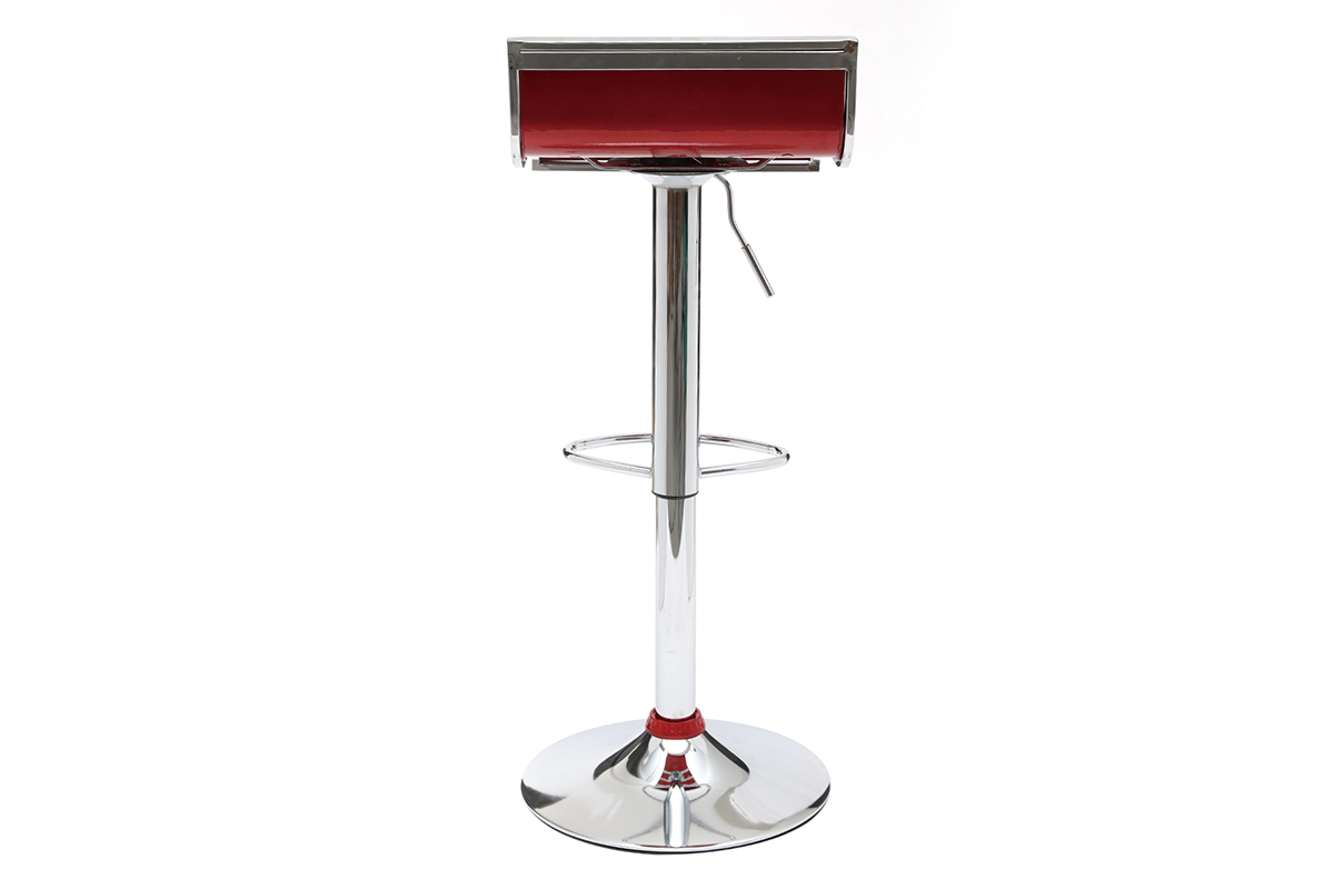 Tabourets de bar design rouges WAVES (lot de 2)