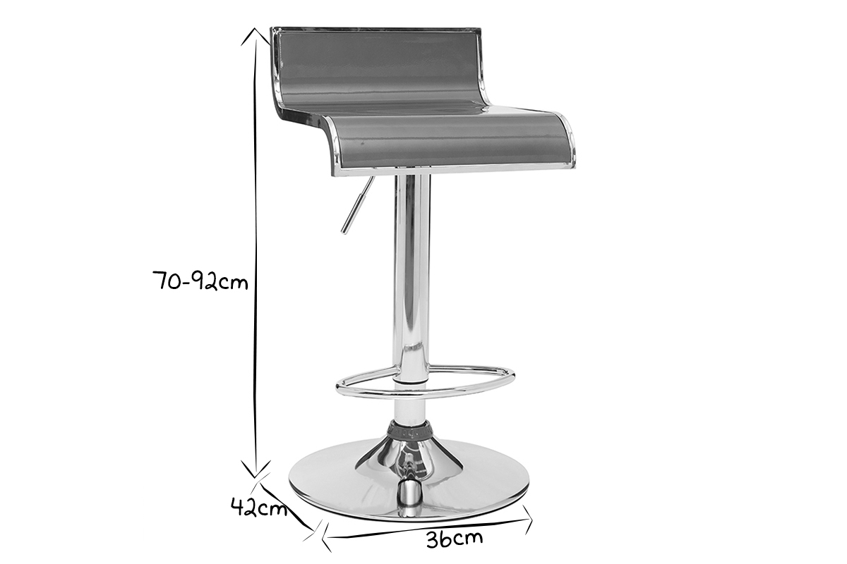 Tabourets de bar design rouges WAVES (lot de 2)