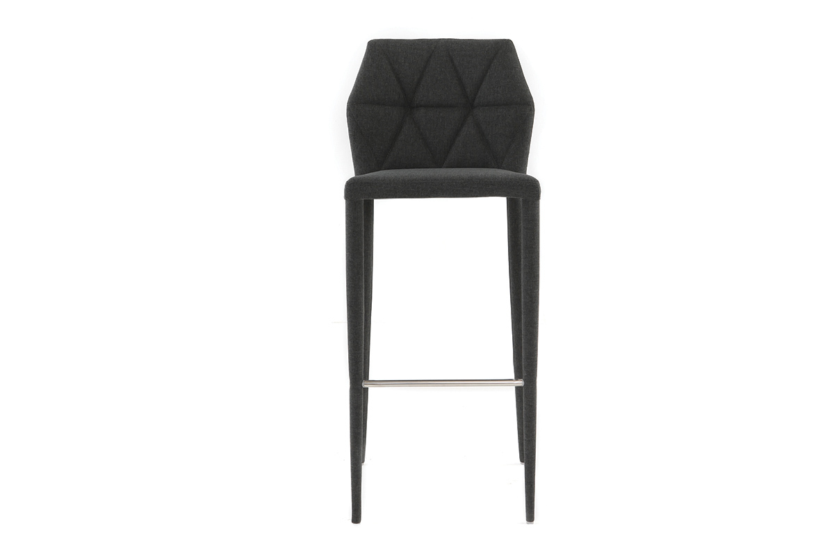 Tabourets de bar empilables gris (lot de 2) KARLA