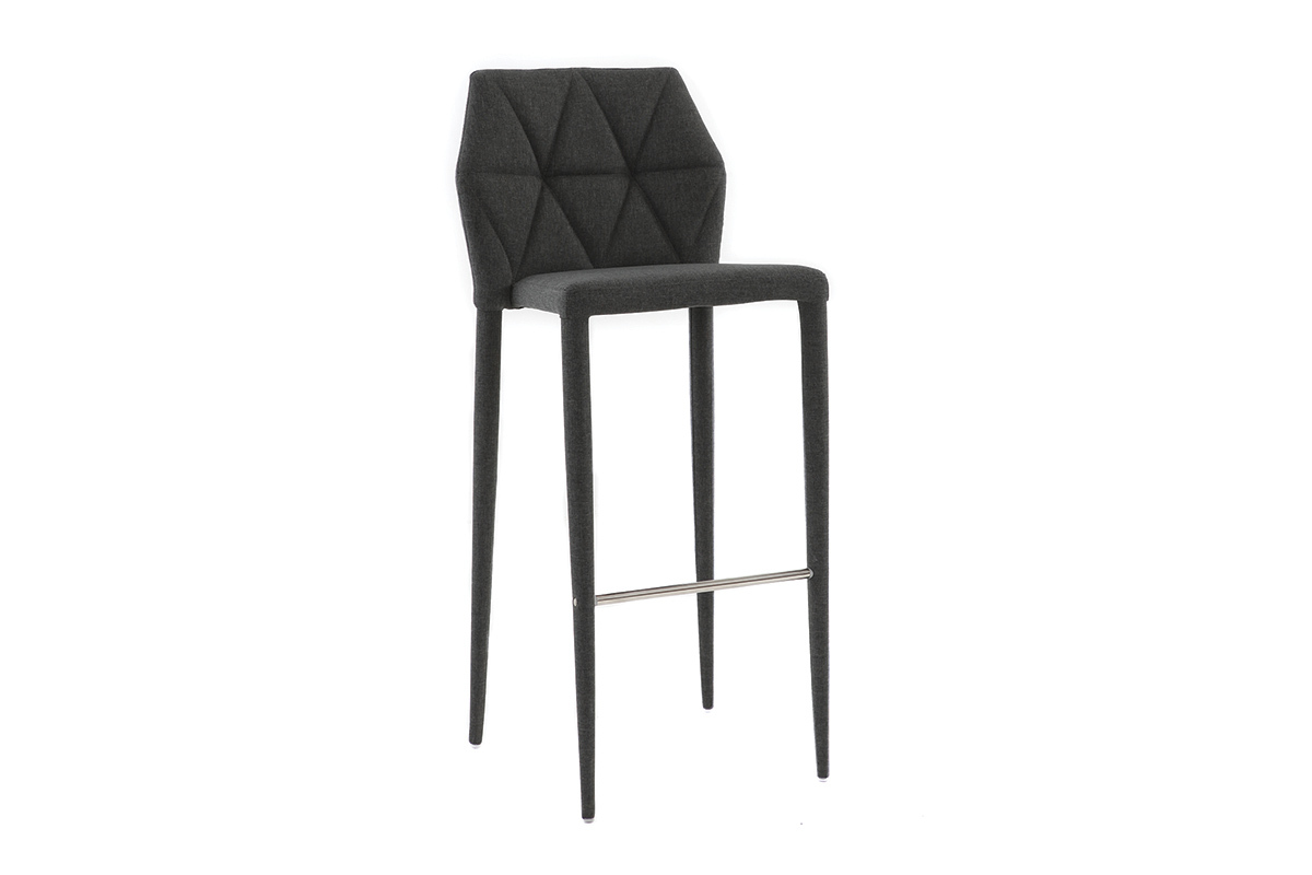 Tabourets de bar empilables gris (lot de 2) KARLA