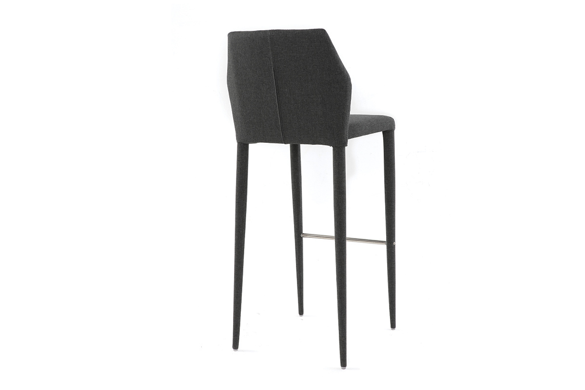 Tabourets de bar empilables gris (lot de 2) KARLA