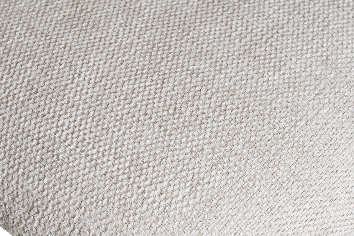 Tabourets de bar en tissu effet velours textur beige et mtal noir H70 cm (lot de 2) ATRIUM