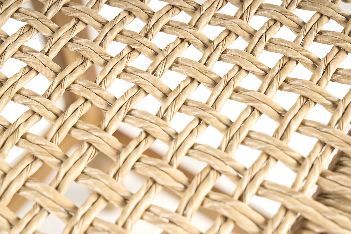 Tabourets de bar ethniques ext�rieur en bois teck massif et cannage rotin H65 cm (lot de 2) GAWA