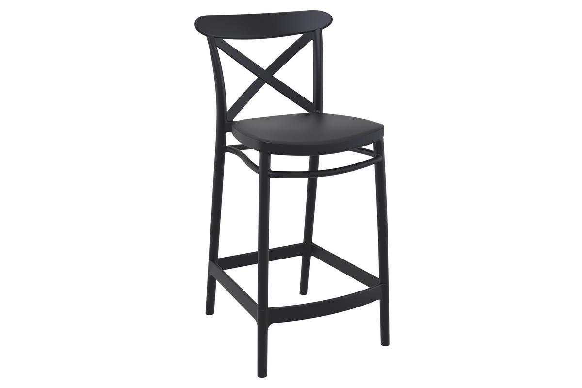 Tabourets de bar noirs H65 cm intrieur / extrieur (lot de 4) GERMAIN