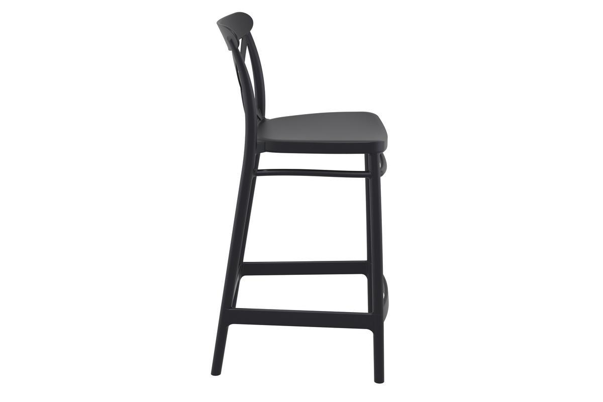 Tabourets de bar noirs H65 cm intrieur / extrieur (lot de 4) GERMAIN