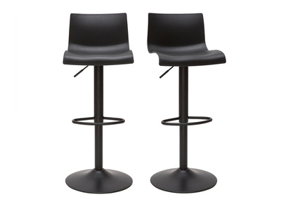 Tabourets de bar réglables design en métal noir (lot de 2) ONA