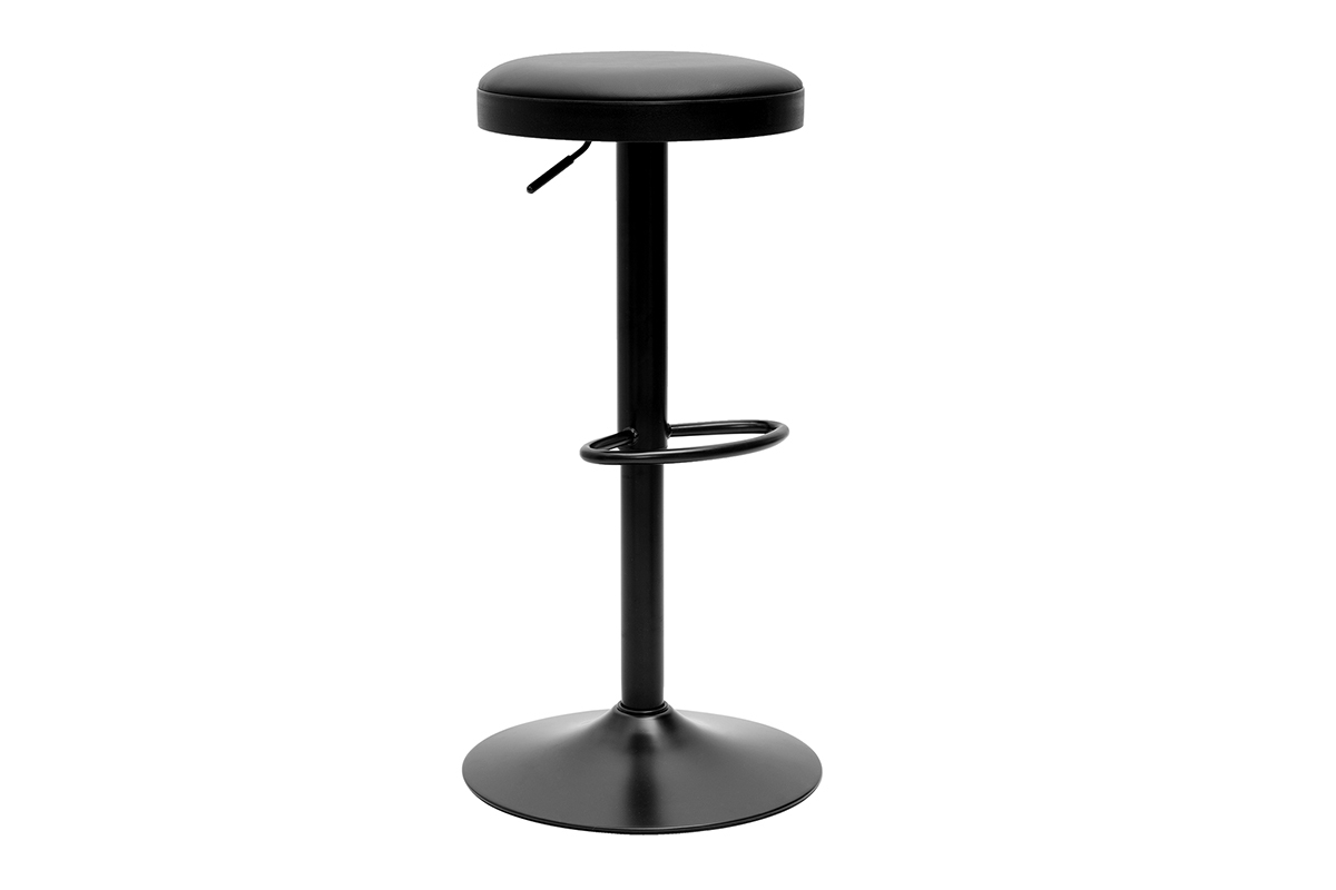 Tabourets de bar rglables noirs (lot de 2) BYRON