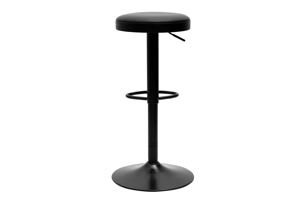 Tabourets de bar rglables noirs (lot de 2) BYRON