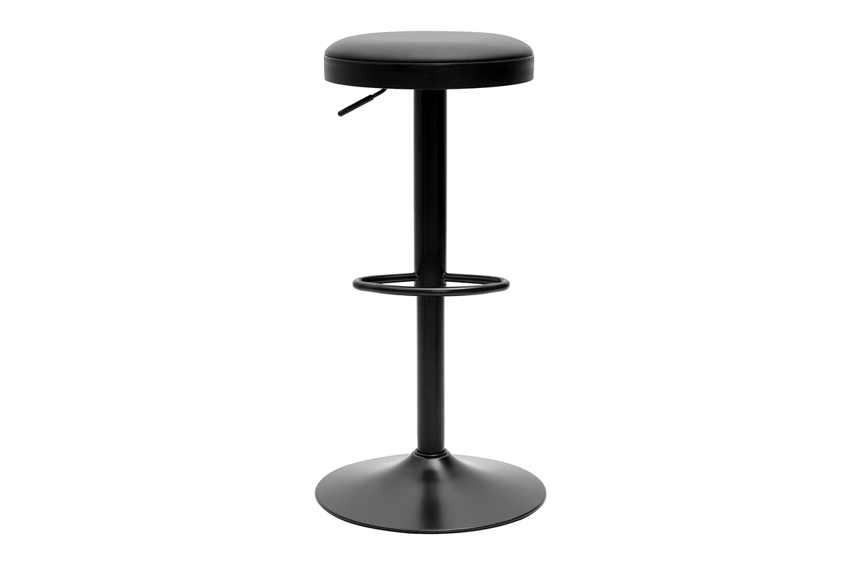 Tabourets de bar rglables noirs (lot de 2) BYRON