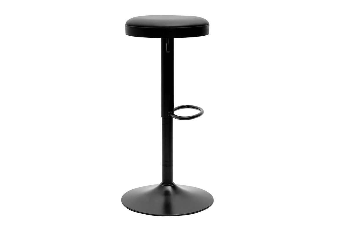 Tabourets de bar rglables noirs (lot de 2) BYRON