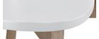 Tabourets de bar scandinave blanc et bois 75cm (lot de 2) LEENA