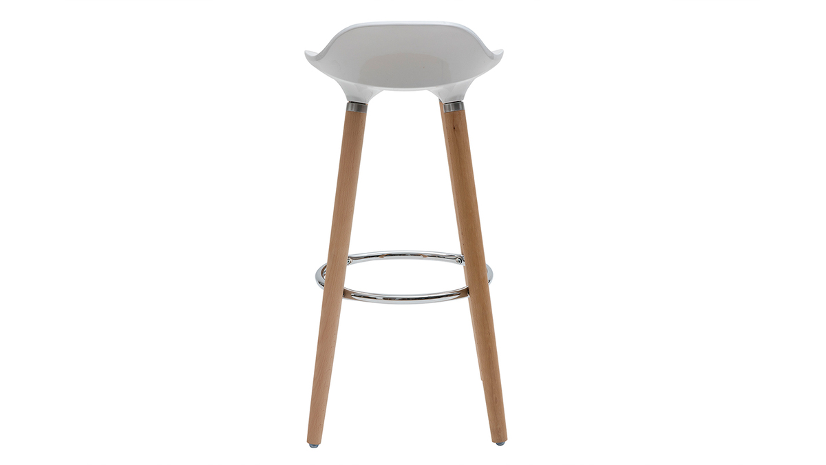 Tabourets de bar scandinaves blancs (lot de 2) GILDA