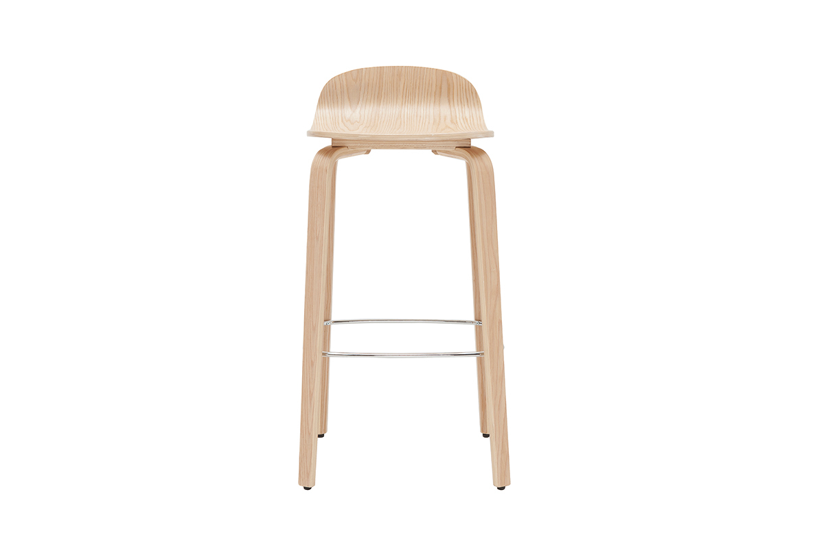 Tabourets de bar scandinaves bois chne H68 cm (lot de 2) OBRA