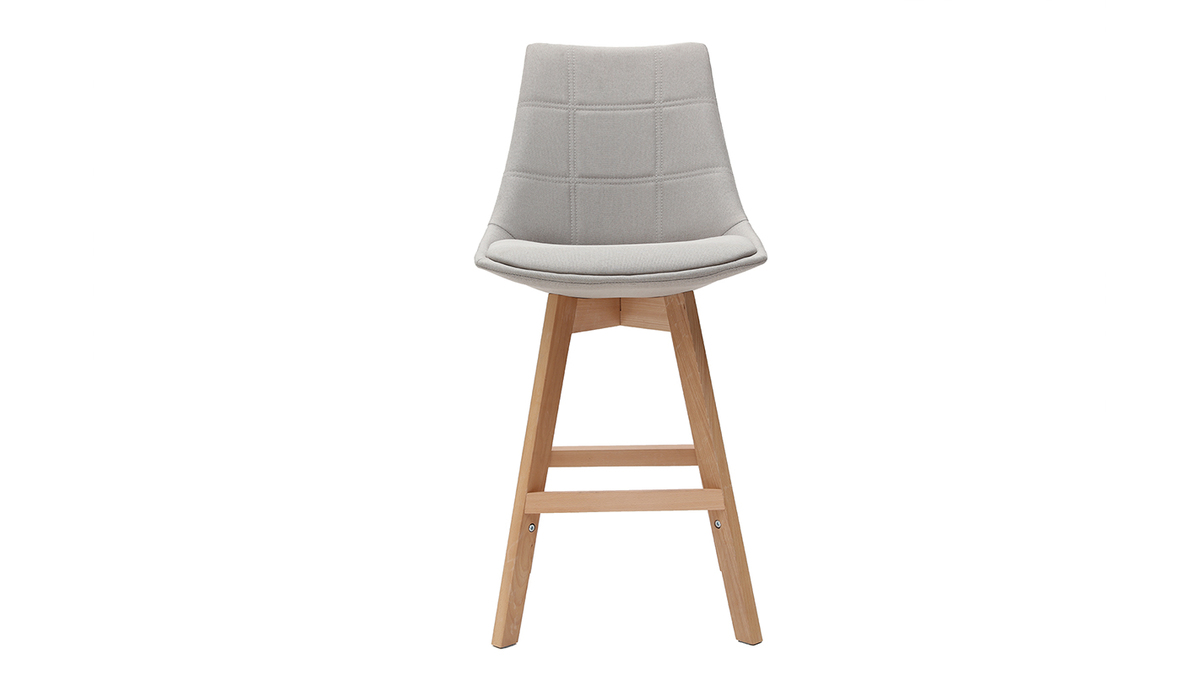 Tabourets de bar scandinaves gris clair 65 cm (lot de 2) MATILDE - Miliboo & Stphane Plaza