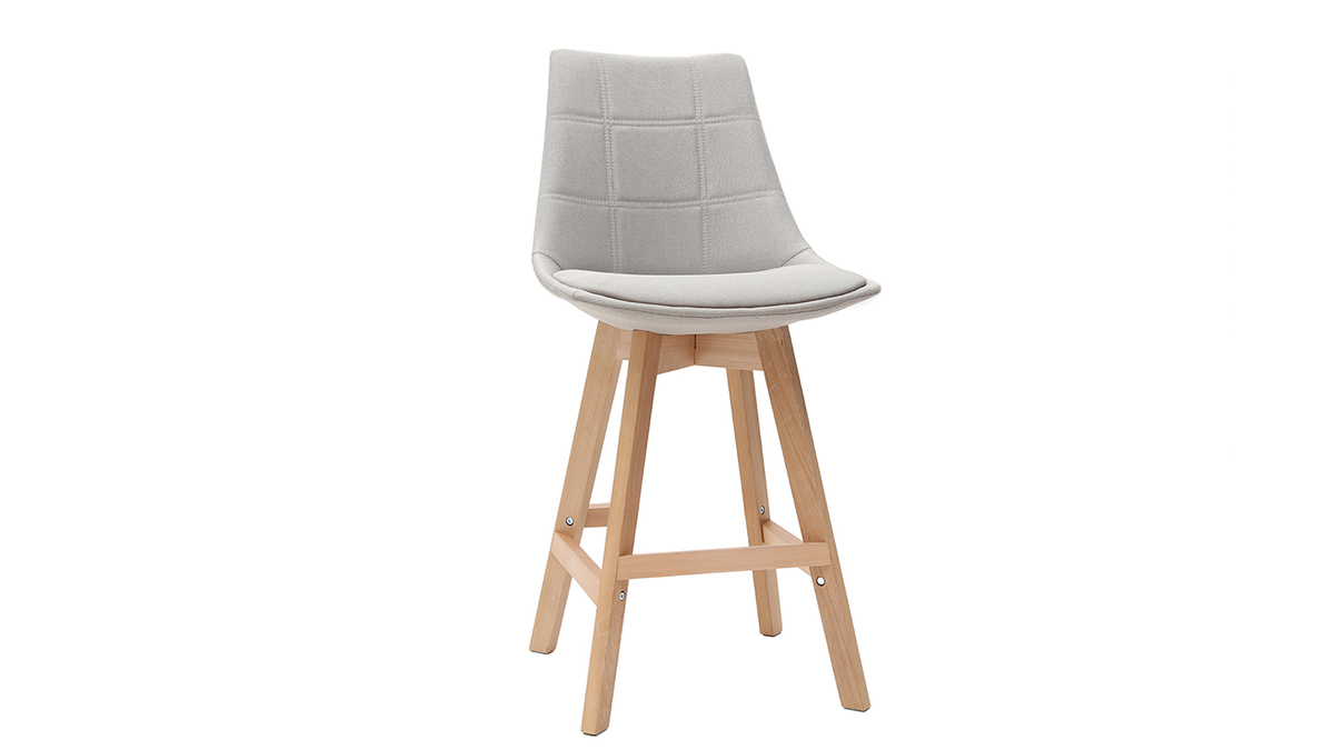 Tabourets de bar scandinaves gris clair 65 cm (lot de 2) MATILDE - Miliboo & Stphane Plaza