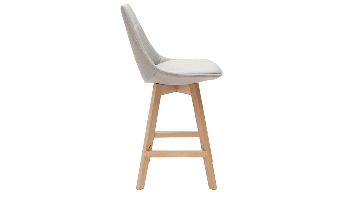 Tabourets de bar scandinaves gris clair 65 cm (lot de 2) MATILDE - Miliboo & Stphane Plaza