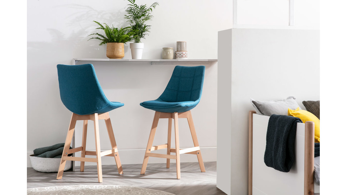 Tabourets de bar scandinaves gris clair 65 cm (lot de 2) MATILDE - Miliboo & Stphane Plaza