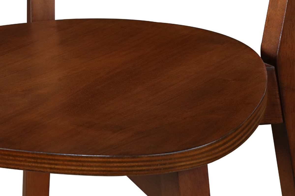 Tabourets de bar scandinaves noyer H65 cm (lot de 2) LEENA