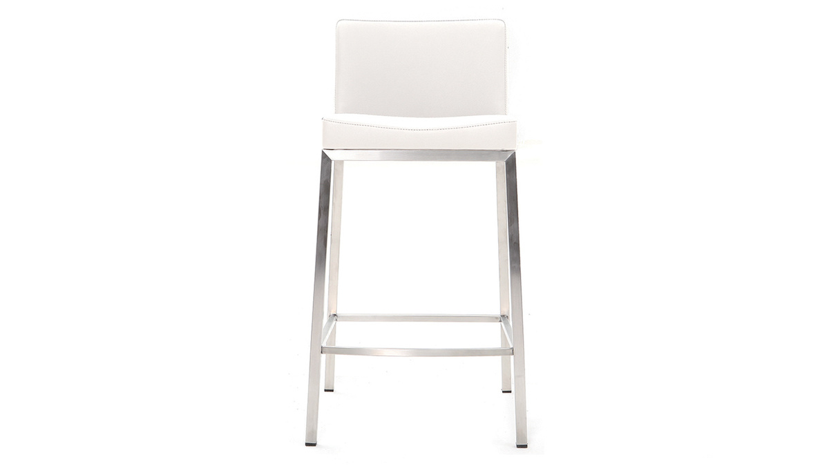 Tabourets design blanc H66 cm (lot de 2) EPSILON