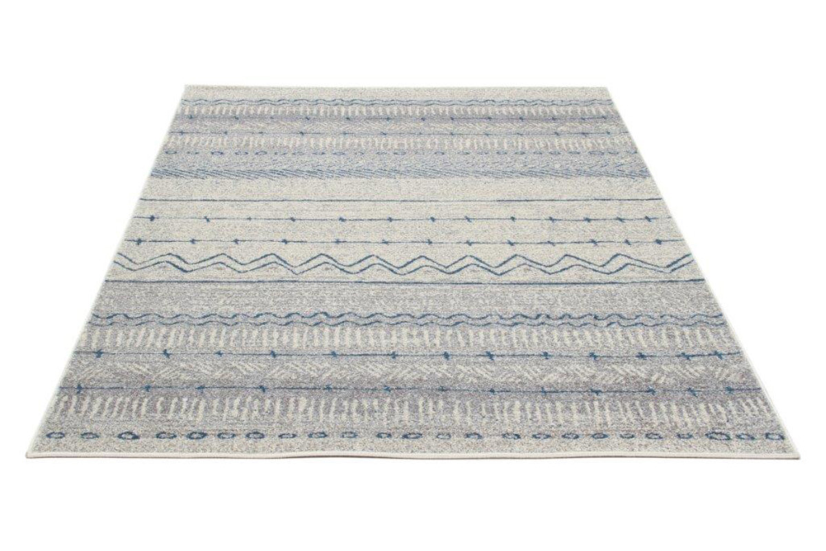 Tapis  motifs beige et bleu 150 x 220 cm TRIBAL