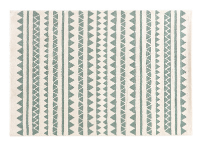 Tapis &agrave; motifs graphiques bleu clair 120 x 170 cm TAYA