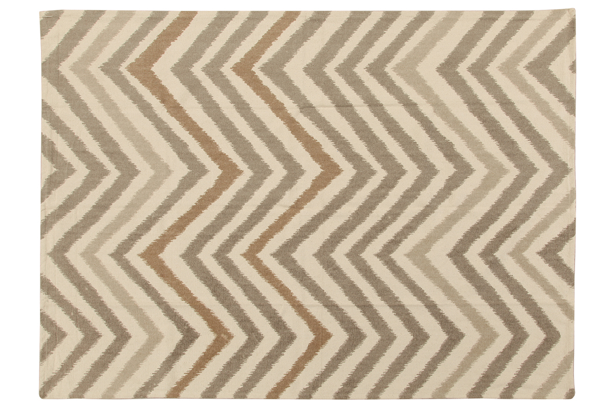 Tapis beige � motifs 140 x 200 cm ZIGZAG