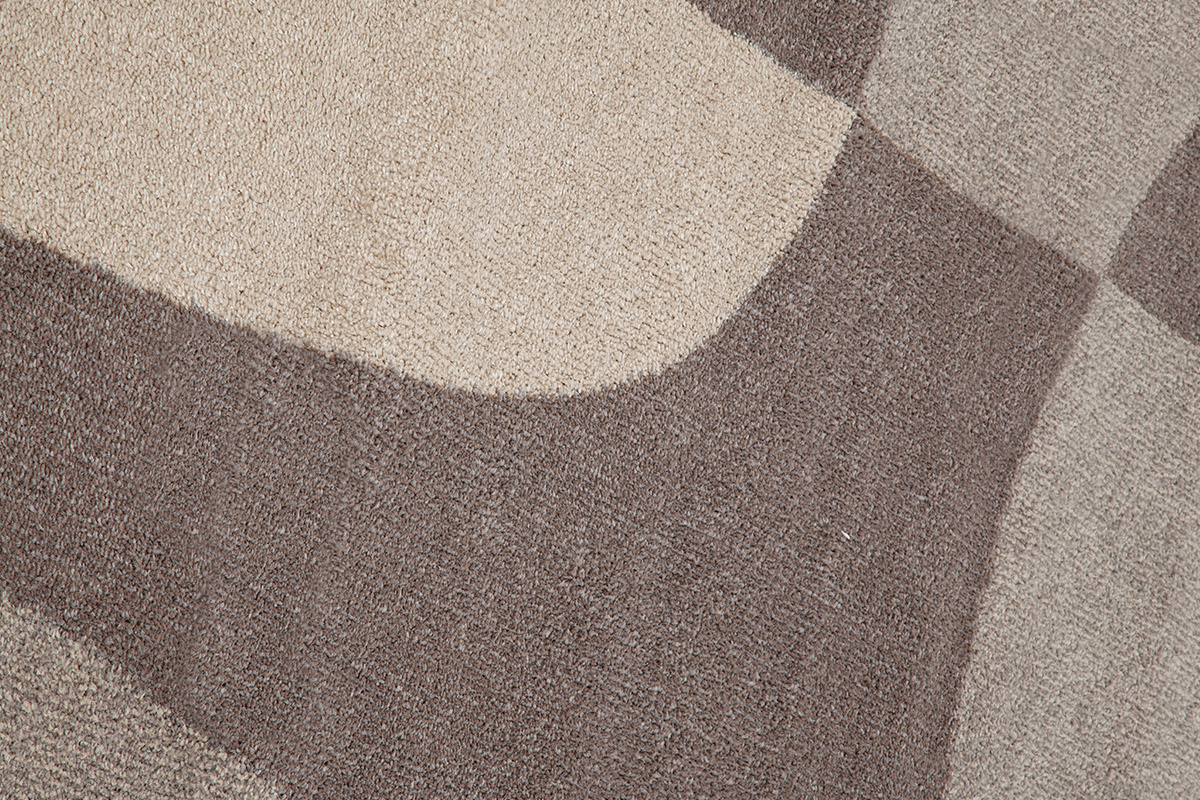 Tapis beige et gris avec motif graphique 160 x 230 cm ARID