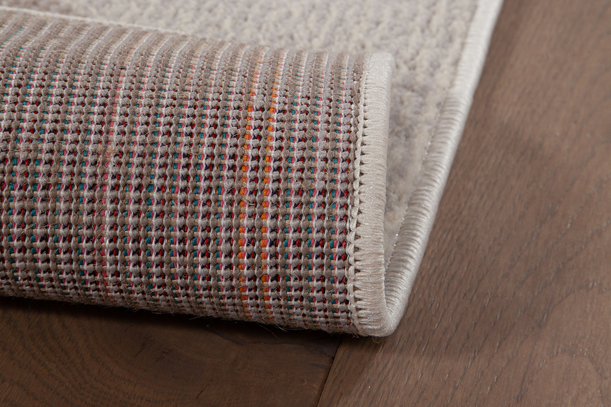 Tapis beige et gris avec motif graphique 160 x 230 cm ARID