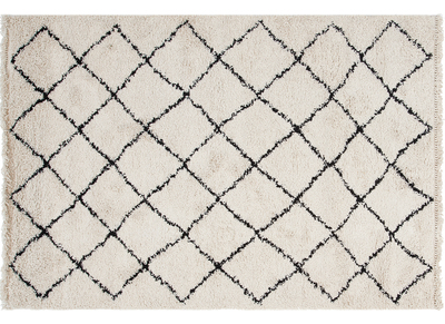 Tapis /  descente de lit style berbère écru 60 x 120 cm ZELIA