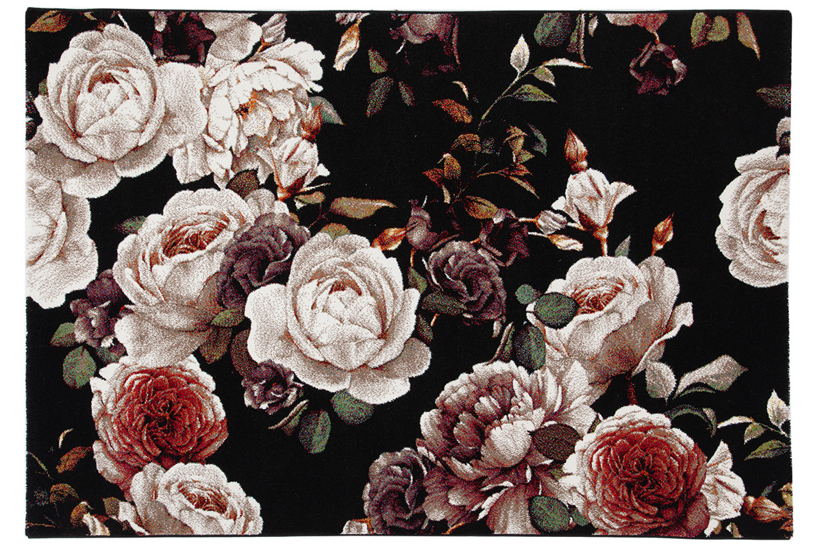 Tapis design motif roses 160 x 230 cm GALICA