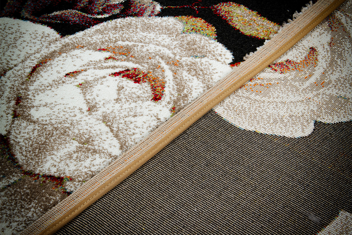 Tapis design motif roses 160 x 230 cm GALICA