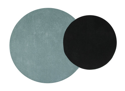 Tapis double bleu et noir 140x200cm ECLIPSE