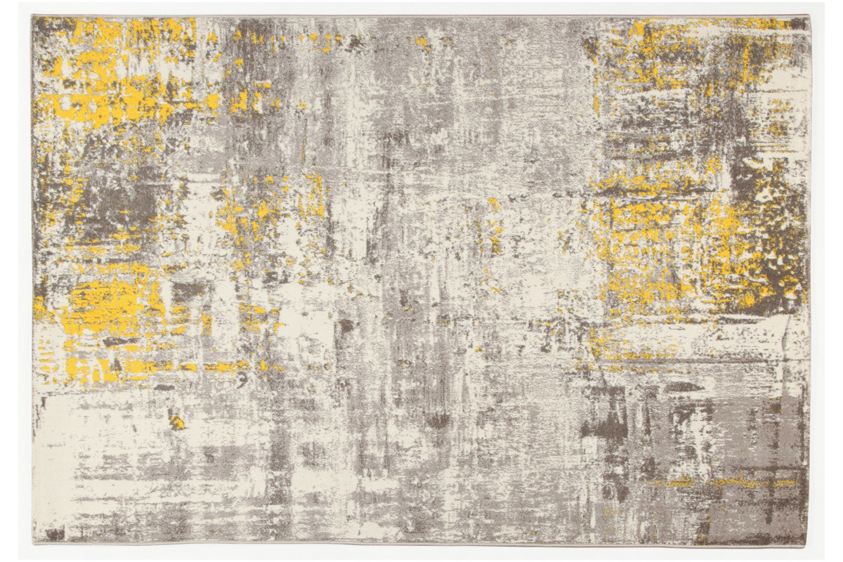 Tapis �cru et jaune 200 x 290 cm CAPS