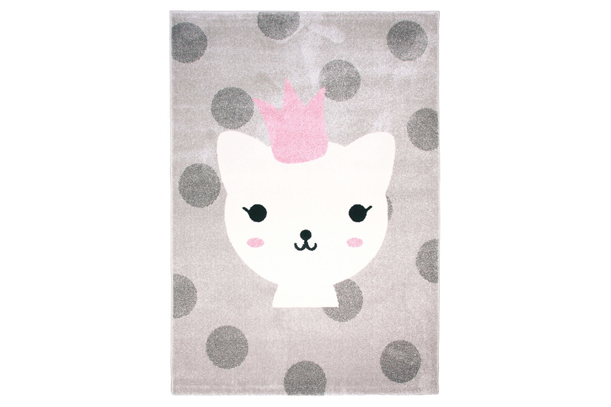 Tapis enfant avec imprim� animal 120x170 cm POLKA
