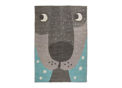 Tapis enfant en coton avec imprim&eacute; animal 100x140 cm ANNIBAL