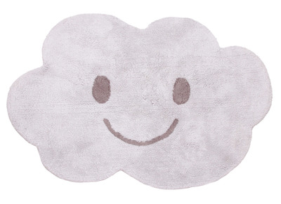 Tapis enfant en coton gris 75x115 cm NIMBUS