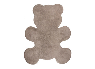 Tapis enfant en coton taupe 80x100 cm TEDDY