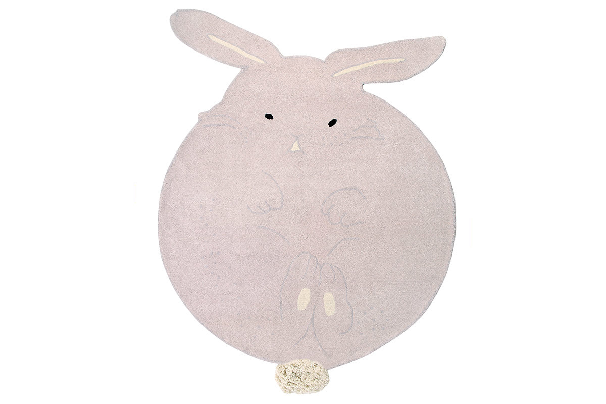Tapis enfant gris clair 150x200cm BUNNY