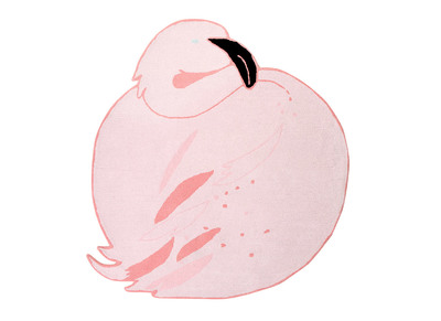 Tapis enfant rose 150x160cm FLAMINGO