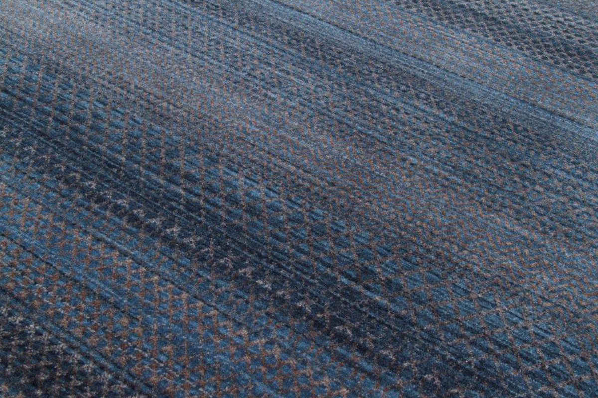 Tapis moderne � motifs bleus 160 x 230 cm INDIGO