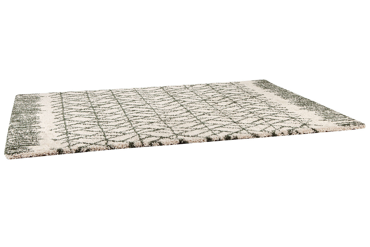 Tapis moderne beige et kaki 160 x 230 cm PALMERAIE