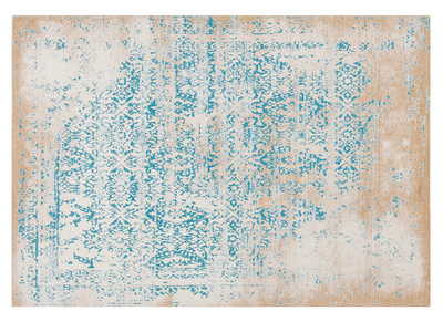 Tapis motif abstrait écru et bleu 160 x 230 cm AZUR