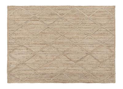 Tapis naturel en jute avec motifs losanges 160 x 230 cm RAFI