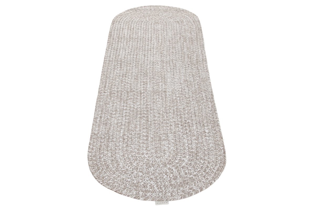Tapis ovale chin beige et cru 120 x 60 cm HEATHER