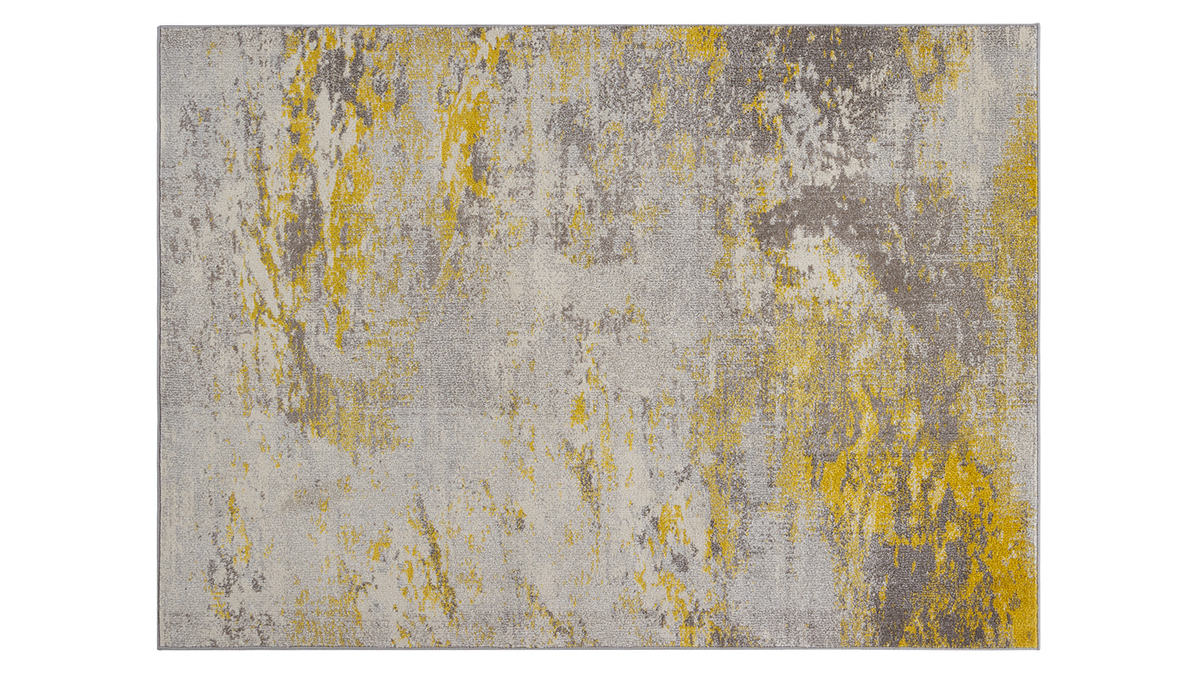 Tapis rectangulaire  motif abstrait jaune 160 x 230 cm CAPS